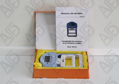 Embalaje de presentación y manual de usuario del dinamómetro CAMRY EH101